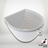 Akebono Industry Strainer Bowl Set White L Made in Japan. Quickly scoop up cut ingredients on the cu