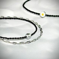 許願吧精靈 - 瑞典天鐵蠟繩手環 - 醫療鋼配飾 / 鎳鐵隕石