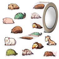 500Pcs/Roll ❤ Sleeping Animals Series 02. Kids Rewards Stickers ❤ DIY Scrapbooks Album Decor Sealing