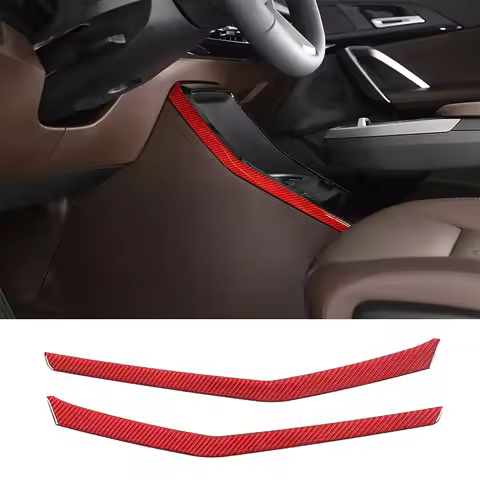 For BMW X1 IX1 U10 U11 2023-2024 Car Center Control Shift Panel Side Trim Decoration Soft Carbon Fib