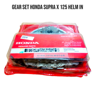 BISA COD : GEARSET HONDA SUPRA X 125 HELM IN GEAR SET DRIVE CHAIN KIT HONDA SUPRA X 125 KYZ ( GEAR SET KYZ )