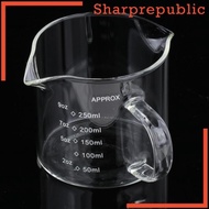 [Sharprepublic] Espresso Glasses Coffee Measuring Cup Double Spouts Versatile Espresso Glass