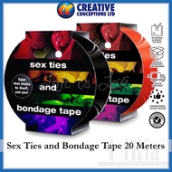 Creative Conceptions Sex Ties and Bondage Tape 20 Meters Black or Red