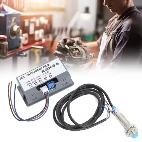 Digital Speed Meter 4-Digit Tube Display High Measurement Accuracy Tachometer AC220V Digital Speed M