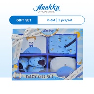 Anakku Newborn Baby Boy Gift Set [5pcs/set] Set Hadiah Bayi Lelaki [0-6 Months] EAK787-1