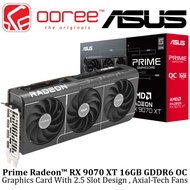 ASUS  PRIME RADEON  RX 9070 XT 16GB GDDR6 256BIT OC EDITION GRAPHICS CARD WITH AXIAL-TECH FANS - PRI