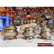 Taiwanese Copper Agarwood Incense Burners of All Sizes, Beautiful and Exquisite Glossy Brown