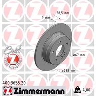 Mercedes Zimmermann Rear Brake Disc 2044230512 W204 C180 Kompressor (1Pair)