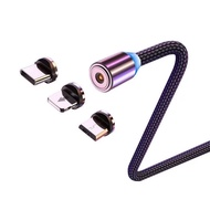 540 Rotate Magnetic Cable 4A Fast Charging Micro USB Type C Cable For Phone Charger Data Wire Cord