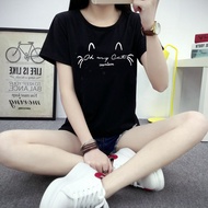 Jinmanqi One-Piece Shipping Plus Size T-Shirt Women Foreign Trade Women's Summer Dress Fashion Simple Half-Sleeved T-Shirt Women