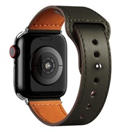 [HOT JUXXKWIHGWH 514] สายหนังสำหรับ Apple Watch Band 44มม. 40มม. 42มม. 38มม. 45มม. 41มม. Smartwatch อุปกรณ์เสริมสายรัดข้อมือสร้อยข้อมือ IWatch 3 4 5 SE 6 7