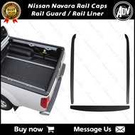 Nissan Navara 2019-2022 Bed Rail Caps / Rail Guard / Rail Liner (Black)