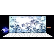 3d painting. stickers for aquariums, arowana fish tanks (back painting)