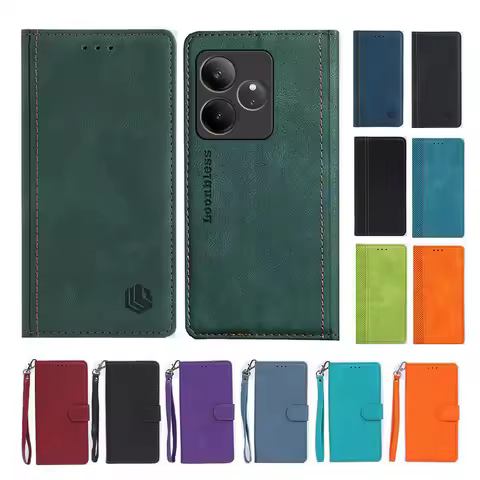 Realme GT 6 Leather Flip Case For Realme GT6 Phone Case Etui Realme GT Neo 6 SE global version Realm