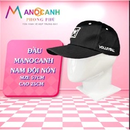 Male mannequin head wearing hat - size 57cm - height 25cm