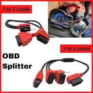 OBD Splitter High Performance Extension Cable Socket OBD2 OBDII (1 to 2)(1 to 3) Car Accessories Sma