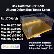 Gold Box 25x35x15cm inch Mica lid Height 15cm