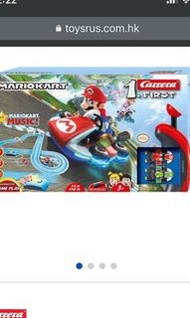 連反斗城禮物包裝 未拆 Carrera 電池動力軌道系列－瑪利歐套裝 3.5米 交換mario玩具