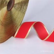 Red Wide Christmas Tree Christmas Gold Edge Accessories Velvet3.8CMDIY100Decorative Ribbon Decoratio