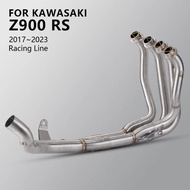 For kawasaki z900 z900rs slip on elbow Motorcycle Full Exhaust System Header Link Pipe Exhaust Tube 