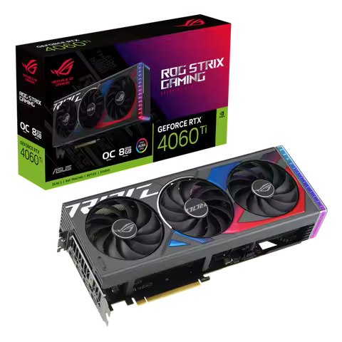 As-us ROG STRIX RTX 4060 Ti O8G GDDR6 Gaming GPU DLSS3 Graphics Card 4060ti Triple Fans for Gaming D