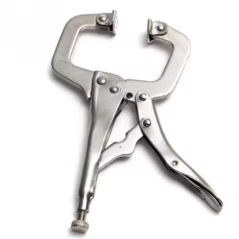 C Clamp weld Clip Woodwork Fix Plier Pincer Tong Steel Hand toolTenon Locator Grip Vise Lock Jaw Swi