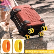 24Pcs Luggage Suitcase Wheel Cover Waterproof Silicone Luggage Caster Cover No Noise Luggage Suitcase Wheels Protector for 2 Wheels Luggage Suitcase SHOPSBC9000