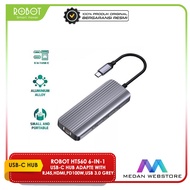 ROBOT HT560 6 in 1 USB C USB Hub Adapter 1 Year Warranty