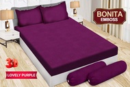 SPREI BONITA KING SPREI BONITA ANTI LUNTUR SEPREI MEREK BONITA POLOS EMBOSS SIZE KING UK180X200 NO1 