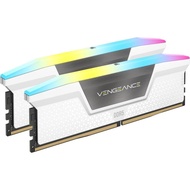 CORSAIR DDR5-6400MHz Desktop PC Memory VENGEANCE RGB DDR5 Series Intel XMP Memory Kit 64GB White [2 
