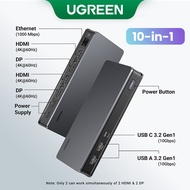 UGREEN 10 in 1 USB C Docking Station 4K 60Hz USB C Hub HDMI DP 1000Mbps Ethernet for Laptop PC