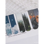 Hazy Fantasy Healing Scenery Magnetic Bookmark High-Value Student Reading Page Clip Double-Sided Dec