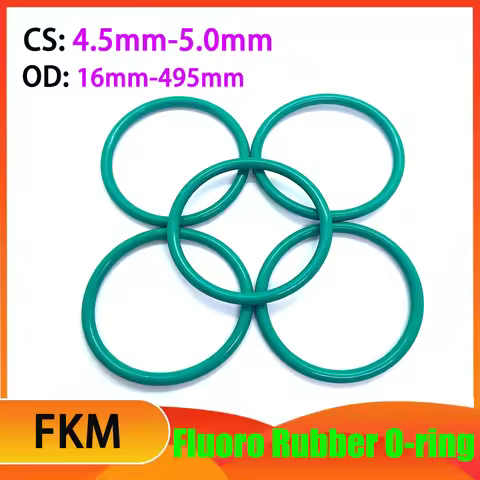 CS 4.5mm/5.0mm FKM Green Fluoro Rubber O- rings Viton Oil Seal Gasket Fluoro Elastomer Circular Seal