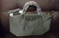 *New* Longchamp handbag, M size gray color Longchamp手袋 灰色 中碼