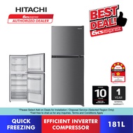 HITACHI 5-star Inverter Fridge 2 Door 181L Refrigerator HRTN5198MXMY