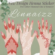 henna sticker / henna instant / 3d henna / white henna sticker / inai putih sticker