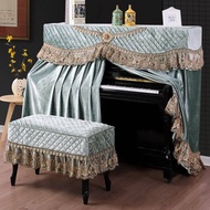 European Style Piano Cover, Half Cover, Full Cover, Lace Embroidery Fabric Piano Cover, Single and Double Piano Stool Cover