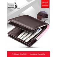dompet kulit lelaki original beg dompet lelaki dompet lelaki kulit original Kangaroo Men Thickened F