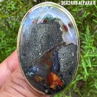 Agate Ring Moss Agate Pyritenatural