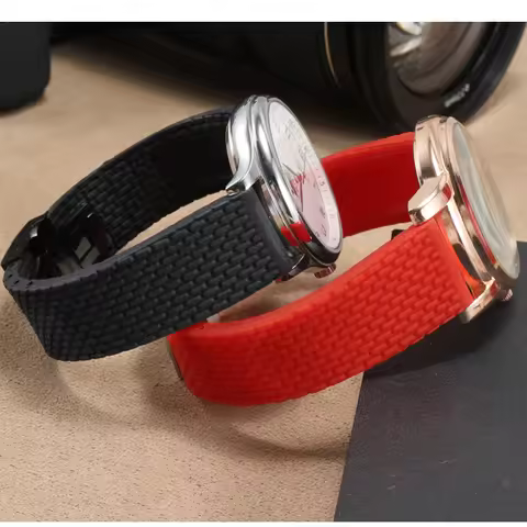 Silicone Watch Strap for Longines Heuya Breitling Seiko West Citizen Omega Tissot Waterproof Sweat-P