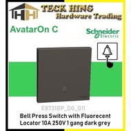 Schneider AvatarOn C Auto Gate / Door Bell Press Switch with Fluorecent Locator 10A 250V 1 gang - Wh