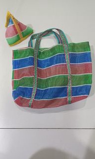 #新春跳蚤市場。全新時尚提袋紅綠藍台灣LV。手工縫製三角小包零錢袋。