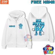 💢kids' hoodie67 Steal A Brainrot Kids Zipper Jacket Free Name 67 Steal A Brainrot Kids Jacket/