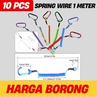 10PCS Borong Spring Wayar Grip Playar Mancing Anti Lost Fumble Steel Spring Wire Fishing accessories