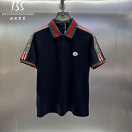 G G Men 2025 Summer New Style Ribbon Stitching Handsome T-Shirt E4WC