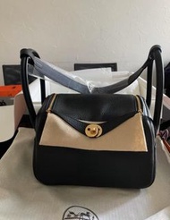 門市現貨Hermes Lindy 26 黑金 tc 皮 G stamp