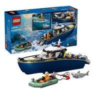 LEGO | เลโก้ซิตี้ 60456 เรือตำรวจไล่ล่า บล็อกตัวต่อของเล่นสำหรับเด็กผู้ชาย เด็กผู้หญิง อายุ 6 ปีขึ้น