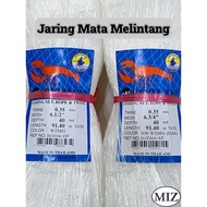 035 x 6" 6 1/4" 6 1/2" 6 3/4" x 40MD x 91.4MTR Mata Melintang Fishing Net Jaring Tangsi Pukat Ikan B