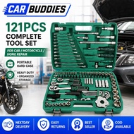 Tool Set 121Pcs Tools Set For Motorcycle Socket Wrench Set Heavy Duty With Portable Box