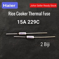 2 Biji 15A 229C Rice Cooker Thermo Pot Cornell Thermal Fuse Fius periuk nasi 15a 229c HRC-GX10A Haie